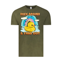 Vintage Olive duck around and find out Vintage Tee - MaliasSmallBusiness