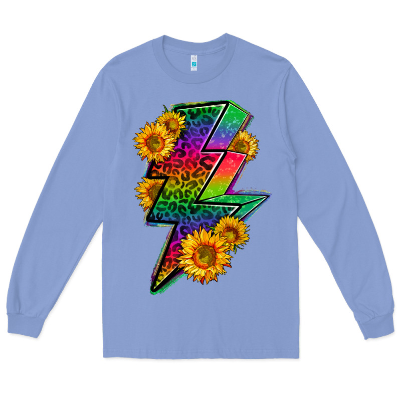 Lgbtq+ Lightnin' Bolt With Sunflower Long Sleeve Tee by BundleAndBundleShop | Teevron
