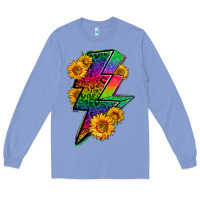 Colony Blue LGBTQ+ Lightnin' Bolt With Sunflower Long Sleeve Tee - BundleAndBundleShop