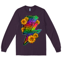 Plum LGBTQ+ Lightnin' Bolt With Sunflower Long Sleeve Tee - BundleAndBundleShop
