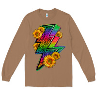 Toasted Coconut LGBTQ+ Lightnin' Bolt With Sunflower Long Sleeve Tee - BundleAndBundleShop