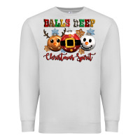 Dove Grey balls deep christmas spirit Premium Sweatshirt - CowGirlArtShop