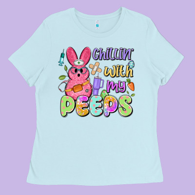 Chillin' With My Peeps Ladies Tee Designed By Artiststas