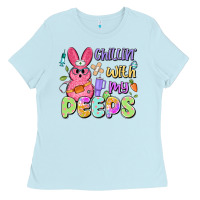 Baby Blue chillin' with my peeps Ladies Tee - Artiststas
