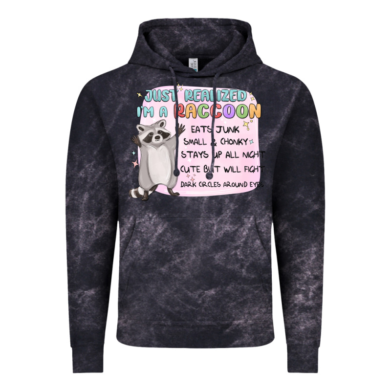 Just Realized Im A Raccoon Vintage Hoodie by MaliasSmallBusiness | Teevron