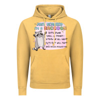 Vintage Mustard just realized im a raccoon Vintage Hoodie - MaliasSmallBusiness