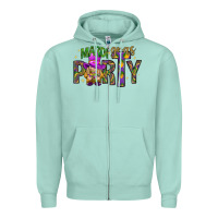 Seafoam Mardi Gras party Zipper Hoodie - NancyCooperArtShop
