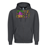 Smoke Mardi Gras party Zipper Hoodie - NancyCooperArtShop