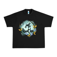 Black just breathe Urban Heavy Tee - MaliasSmallBusiness
