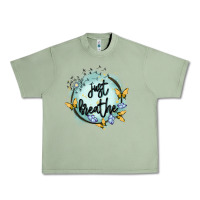Oil Green just breathe Urban Heavy Tee - MaliasSmallBusiness