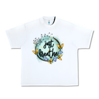 White just breathe Urban Heavy Tee - MaliasSmallBusiness
