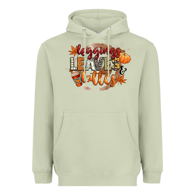 Leaves And Lattes Heavyweight Hoodie by CowGirlArtShop | Teevron