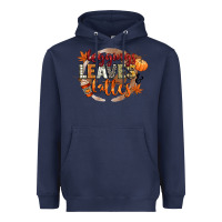 Navy leaves and lattes Heavyweight Hoodie - CowGirlArtShop