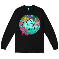Black life is better at the beach Long Sleeve Tee - JahusDesignShop