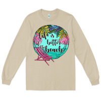 Mushroom life is better at the beach Long Sleeve Tee - JahusDesignShop