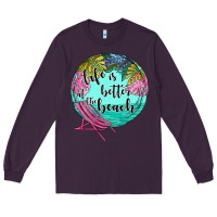 Plum life is better at the beach Long Sleeve Tee - JahusDesignShop