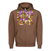 Chestnut Mardi Gras with king cake Zipper Hoodie - NancyCooperArtShop