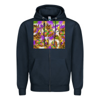 Navy Mardi Gras with king cake Zipper Hoodie - NancyCooperArtShop