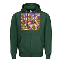 Sports Green Mardi Gras with king cake Zipper Hoodie - NancyCooperArtShop