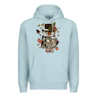 Blue Mist walking in a winter wonderland Premium Hoodie - CowGirlArtShop