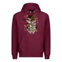Burgundy walking in a winter wonderland Premium Hoodie - CowGirlArtShop