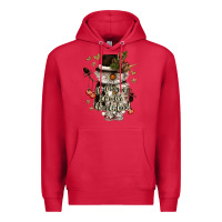 Cardinal walking in a winter wonderland Premium Hoodie - CowGirlArtShop