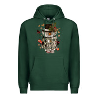 Sports Green walking in a winter wonderland Premium Hoodie - CowGirlArtShop