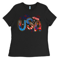 Black usa 4th of july Ladies Tee - Artiststas