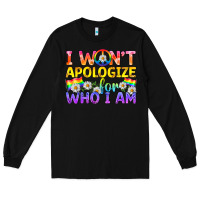 Black LGBTQ I Won't Apologize For Who I Am Long Sleeve Tee - BundleAndBundleShop