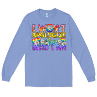 Colony Blue LGBTQ I Won't Apologize For Who I Am Long Sleeve Tee - BundleAndBundleShop