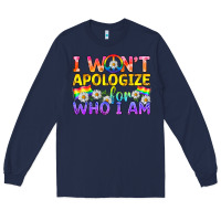 Navy LGBTQ I Won't Apologize For Who I Am Long Sleeve Tee - BundleAndBundleShop