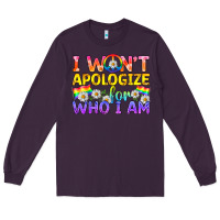 Plum LGBTQ I Won't Apologize For Who I Am Long Sleeve Tee - BundleAndBundleShop