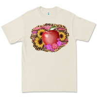 Bone apple sunflower back to school background Premium Tee - AdoDesignShop