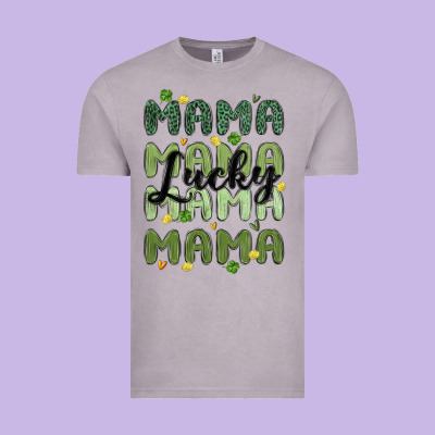 Lucky Mama Vintage Tee Designed By Maliassmallbusiness