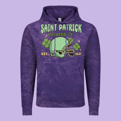 Saint Patrick University Vintage Hoodie Designed By Maliassmallbusiness