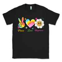 Black peace love happiness Classic Tee - NancyCooperArtShop