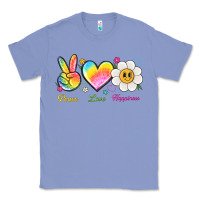 Colony Blue peace love happiness Classic Tee - NancyCooperArtShop
