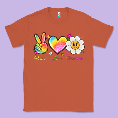 Peace Love Happiness Classic Tee Designed By Nancycooperartshop