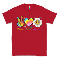 Red peace love happiness Classic Tee - NancyCooperArtShop