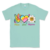 Seafoam peace love happiness Classic Tee - NancyCooperArtShop