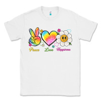 White peace love happiness Classic Tee - NancyCooperArtShop