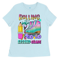 Baby Blue rolling into second grade Ladies Tee - BundleAndBundleShop