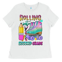 White rolling into second grade Ladies Tee - BundleAndBundleShop
