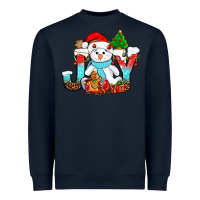 Navy joy christmas with snowman bbs Heavyweight Sweatshirt - BundleAndBundleShop