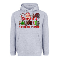 Heather Grey santas favorite  football player Heavyweight Hoodie - CowGirlArtShop