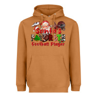 Santas Favorite  Football Player Heavyweight Hoodie | Teevron