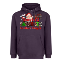 Plum santas favorite  football player Heavyweight Hoodie - CowGirlArtShop