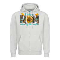 Dove Grey Being a Mom Makes My Life Complete Zipper Hoodie - texasbilliewilder