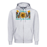Heather Grey Being a Mom Makes My Life Complete Zipper Hoodie - texasbilliewilder