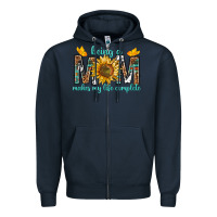 Navy Being a Mom Makes My Life Complete Zipper Hoodie - texasbilliewilder